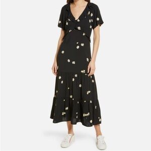 Madewell Lazy Daisies Floral Ruffle Tiered Dress Sz 8